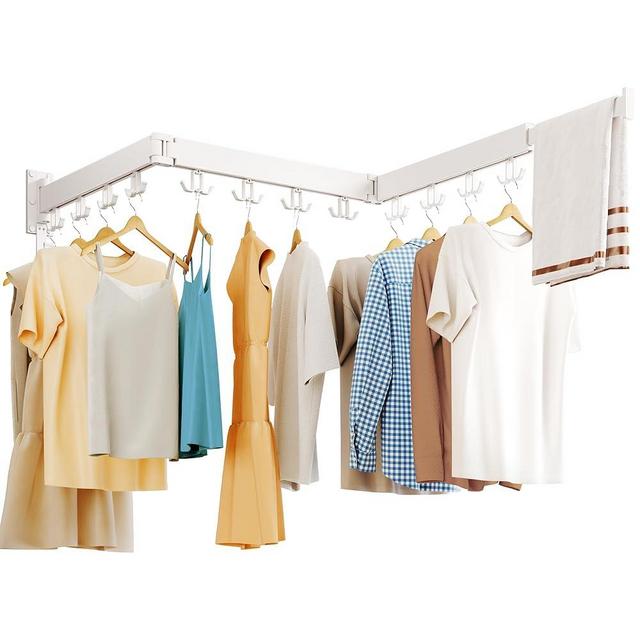 HEILAIYI Clothes Drying Rack,Drying Rack Clothing,Wall Mounted Drying Rack,Laundry Room Organization and Storage,Laundry Drying Rack,Collapsible Dying Racks for Laundry