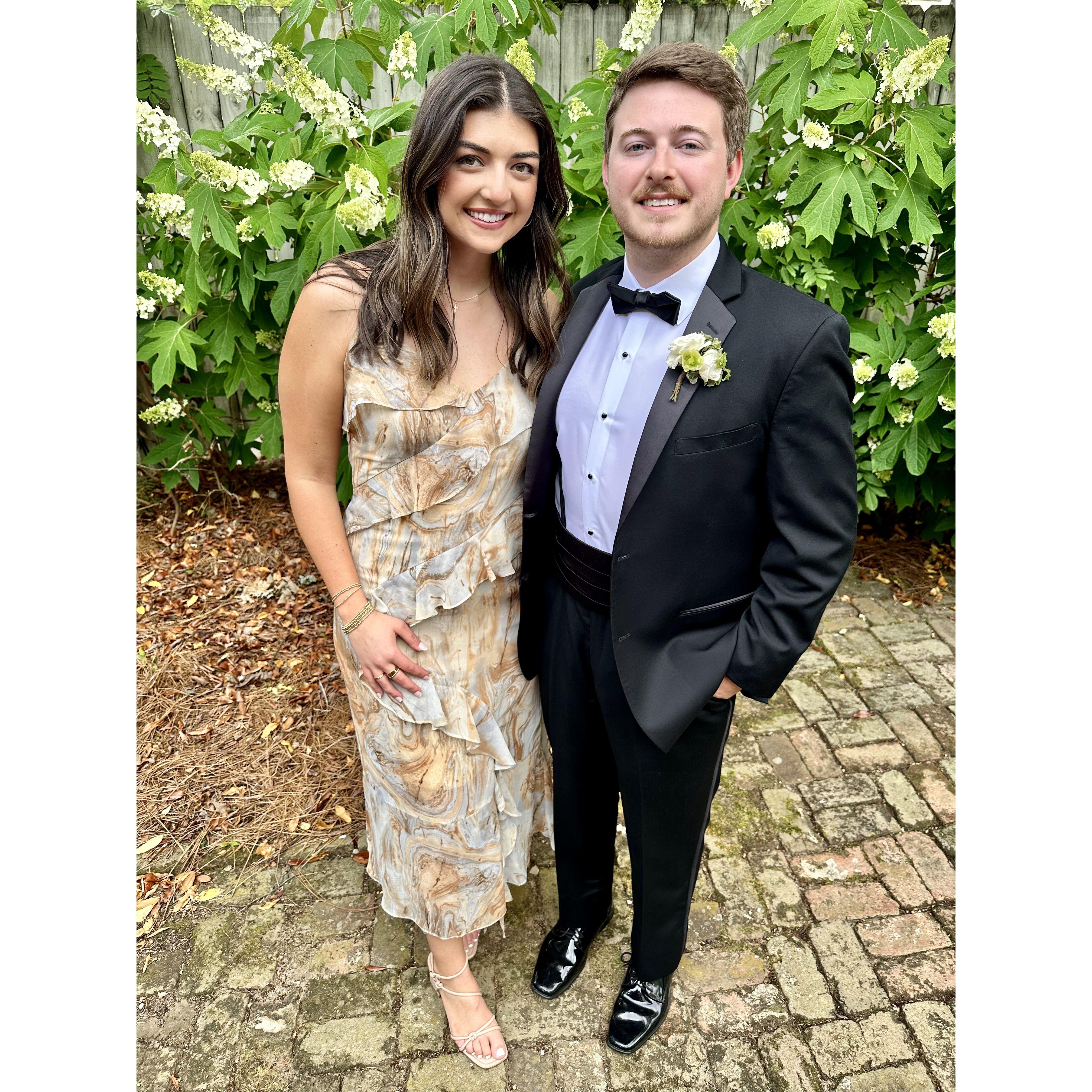 Our first wedding we attended together. Nolan was a groomsman!