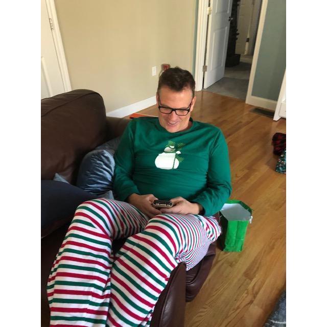 I knew I loved Patrick when he agreed to wear these Christmas PJs.