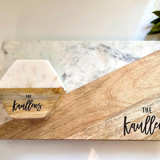 Marble and Mango Wood Cutting Board |...