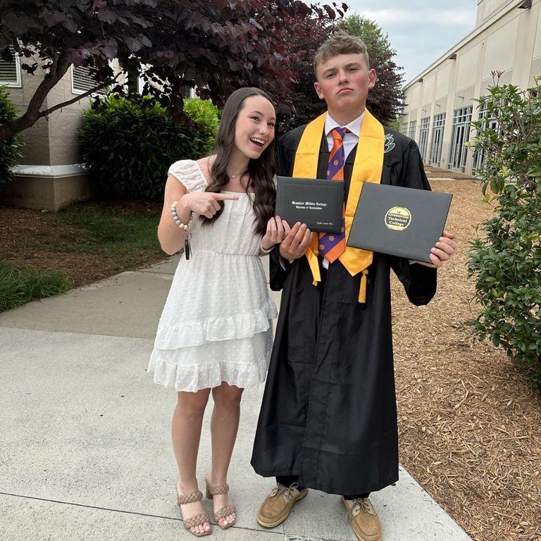 Zander's high school graduation
