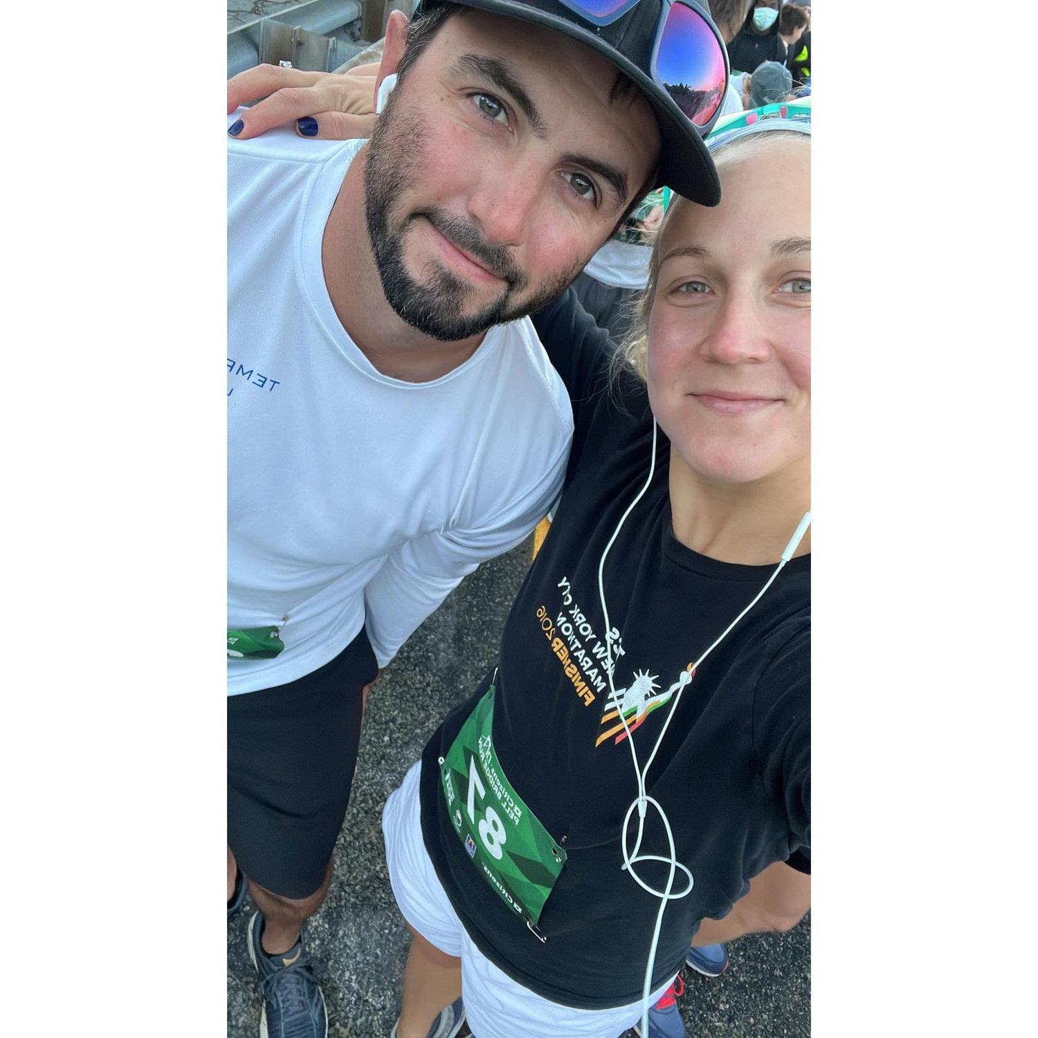 Always signing up for road races we are not prepared for. Newport Pell Bridge Run 2021.