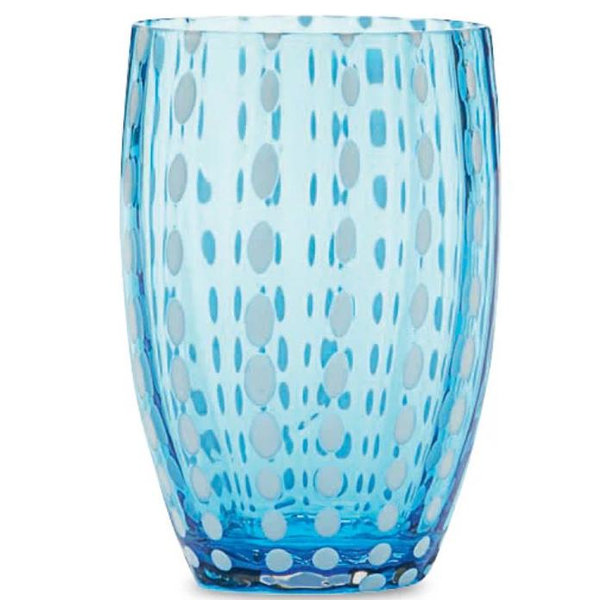 Zafferano Perle Tumbler, Aquamarine, Set of 2