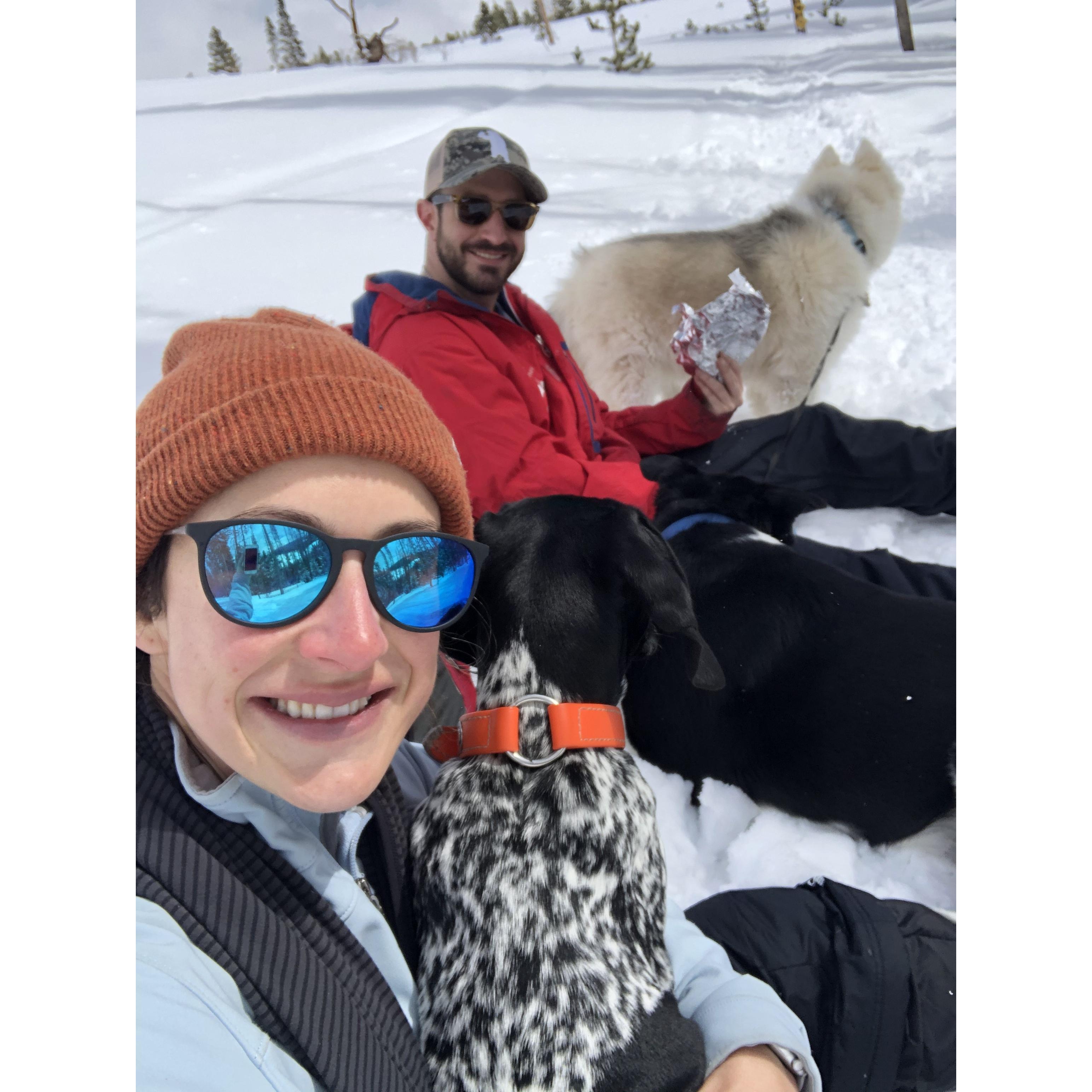 Our first attempt at snowshoeing!