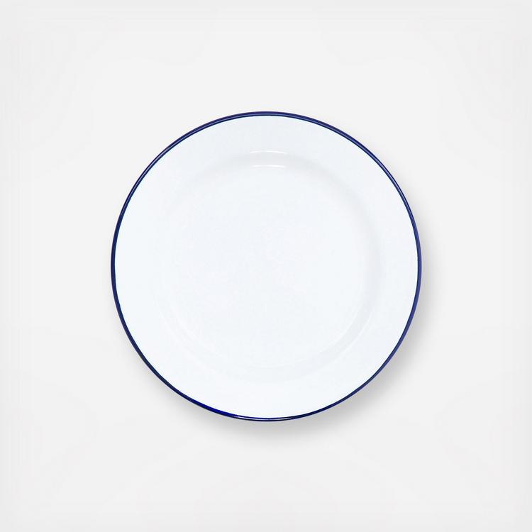 Falcon Enamelware Serving Tray - White Blue Rim