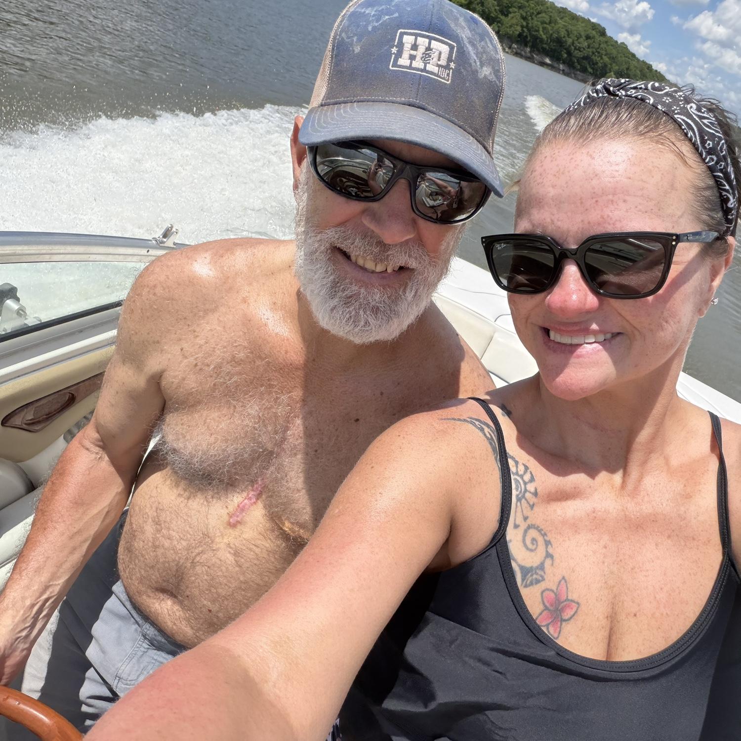 Cruising in the boat