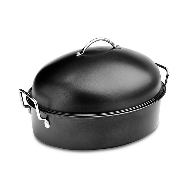 The Cellar Carbon Steel Nonstick 9-Qt Covered Oval Roaster with Rack, Exclusively at Macy's