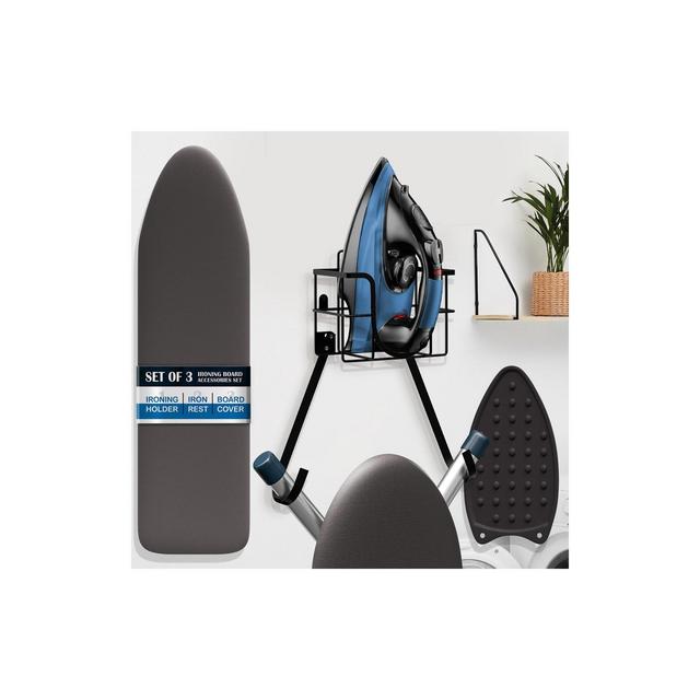 Bryt Ironing Board Holder, Wall Mount & Over the Door Hanger, Ironing Board Cover & Pad Set