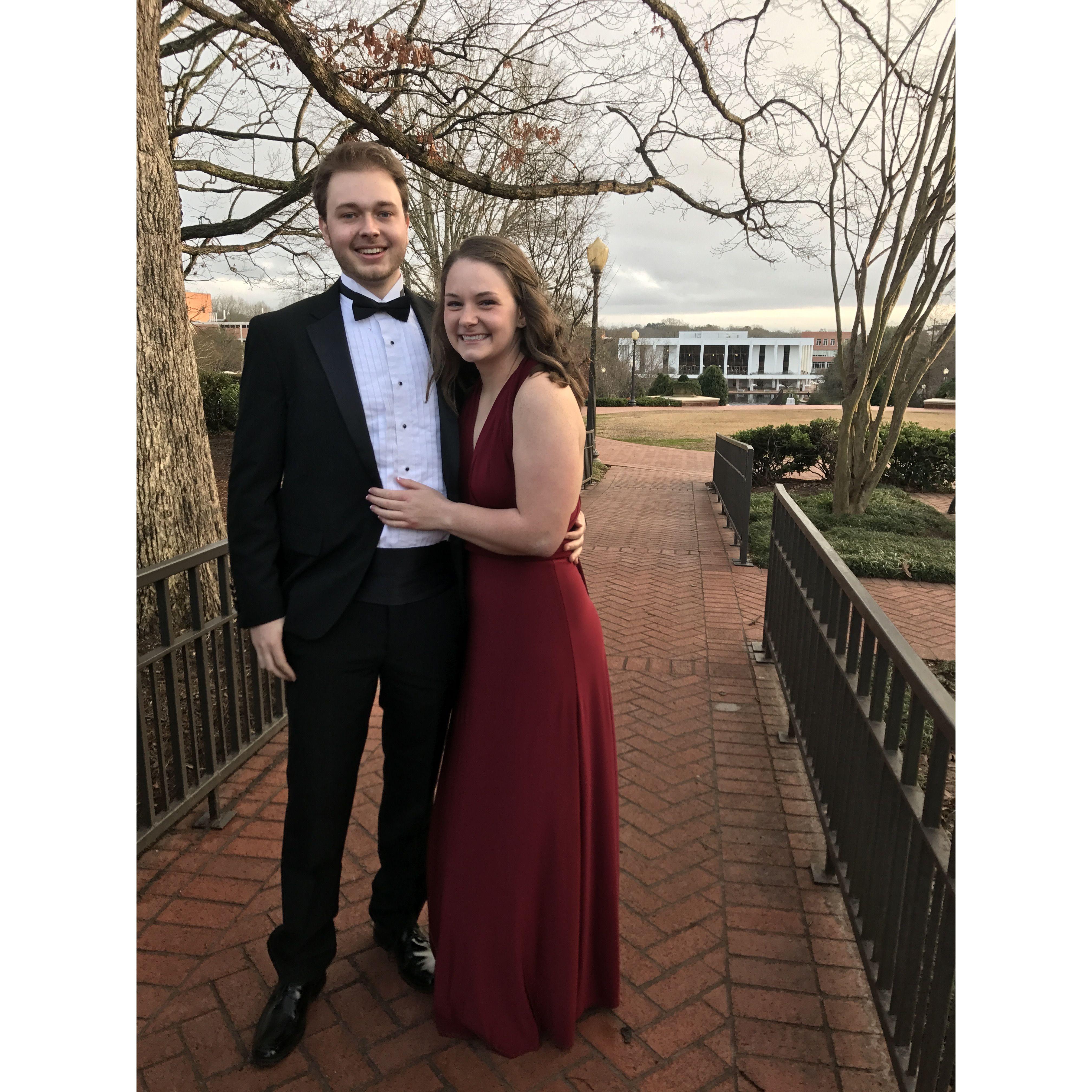 A photo from the night Hannah and George met in 2018