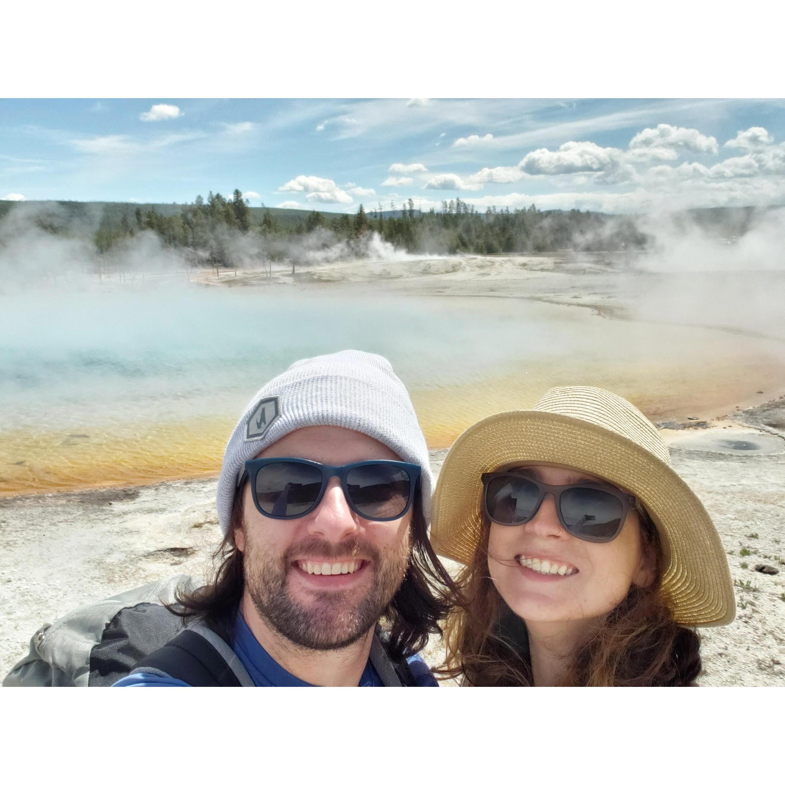 Road trip stop in Yellowstone, May 2021