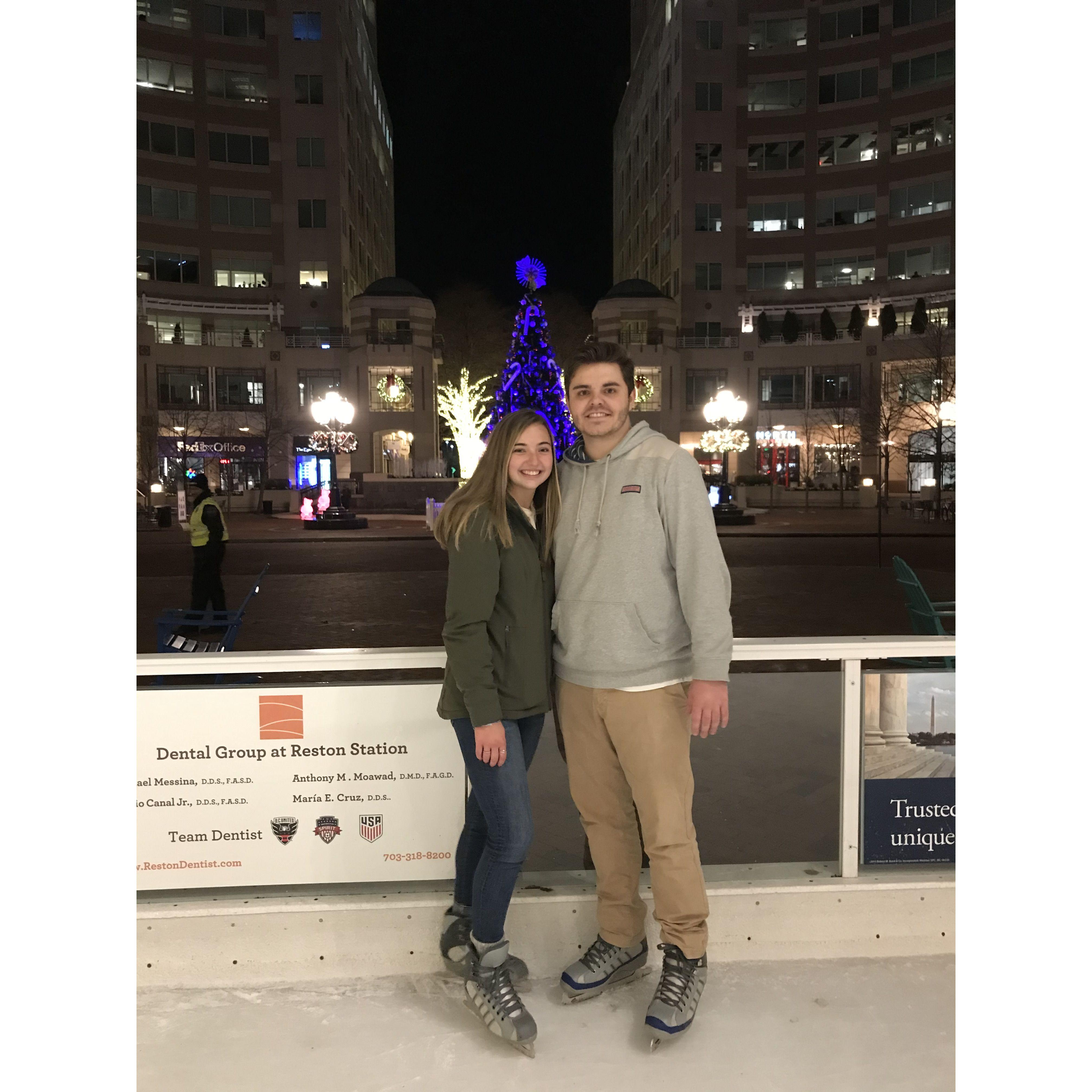 Our first date ice skating!