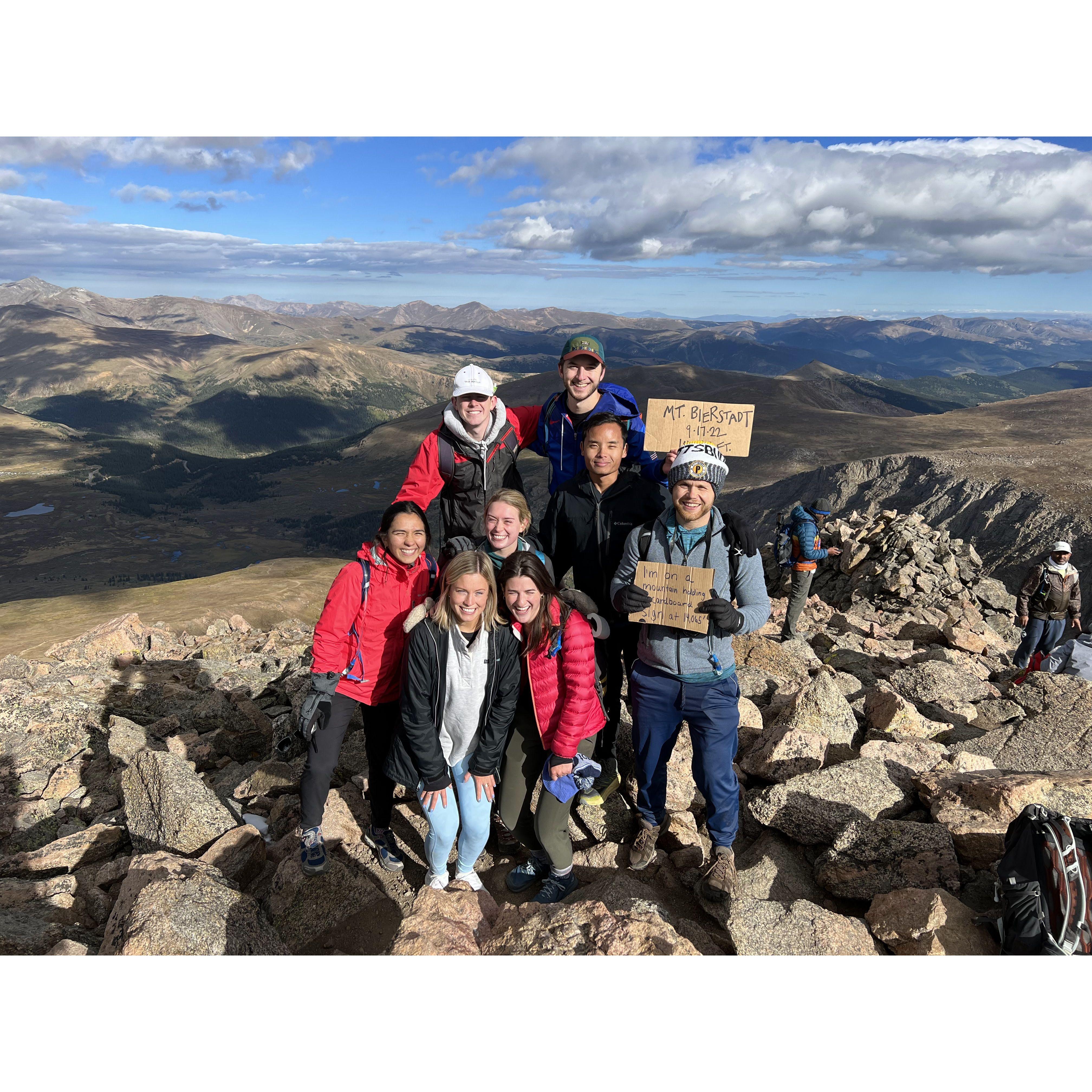The first time we met - climing Mt. Bierstadt!
