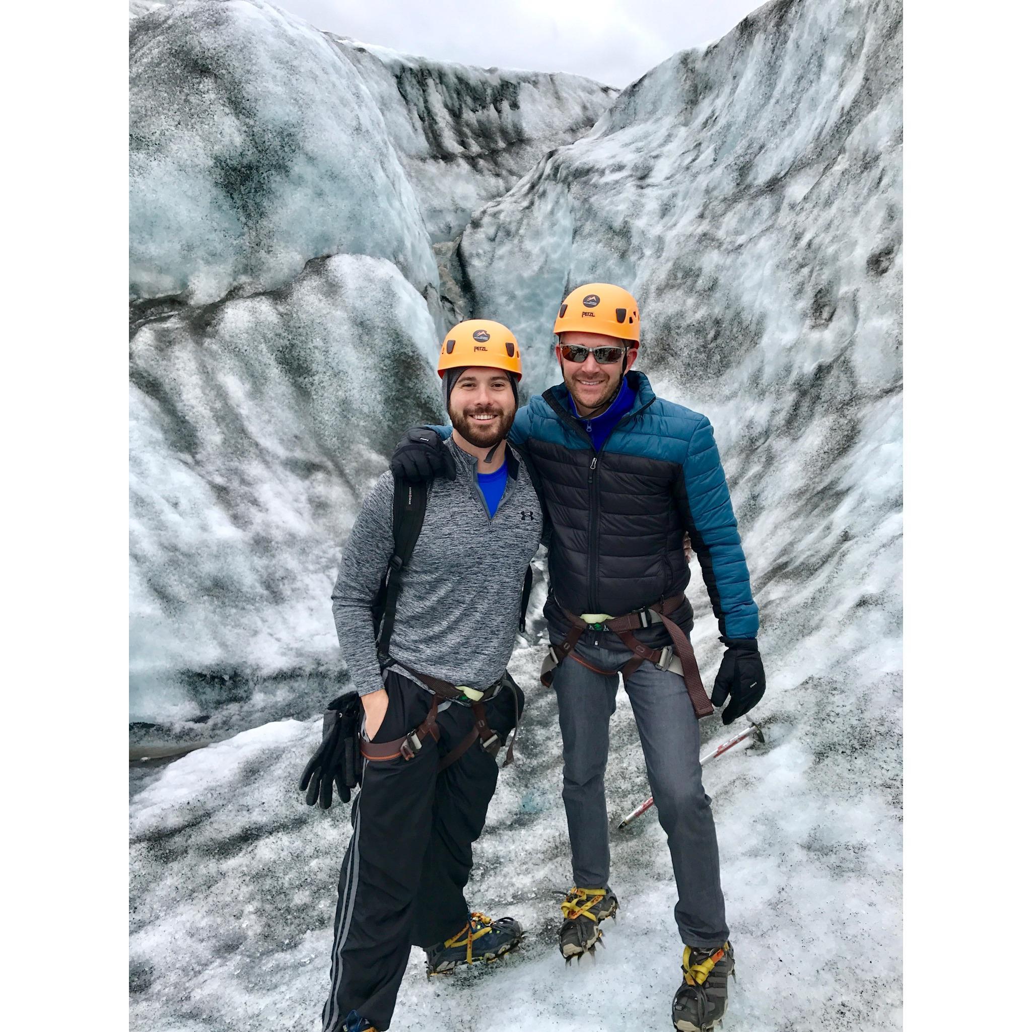 Glacier climbing in Iceland