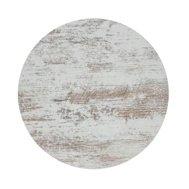 Saro Lifestyle Faux Wood Charger Plate , 13", White