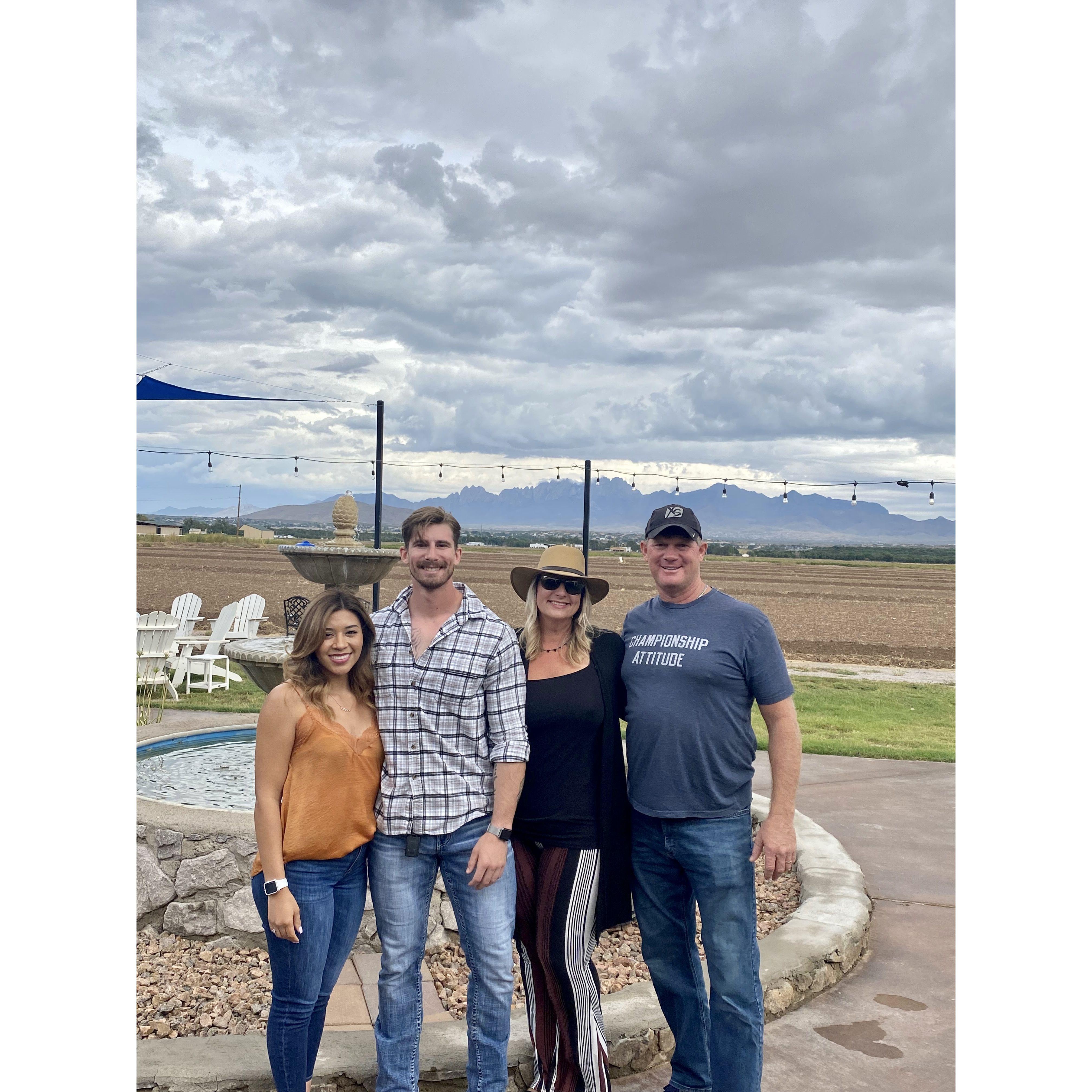 In laws flew to El Paso to meet the bride for the first time.