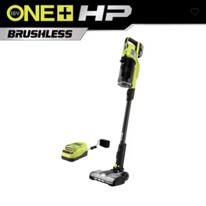 RYOBI - ONE+ HP 18V Brushless Cordless Pet Stick Vacuum Cleaner Kit with 4.0 Ah HIGH PERFORMANCE Battery and Charger