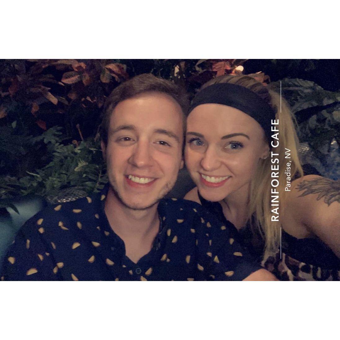 Celebrating our first time in Vegas eating at the Rainforest Cafe! (6/24/21)
