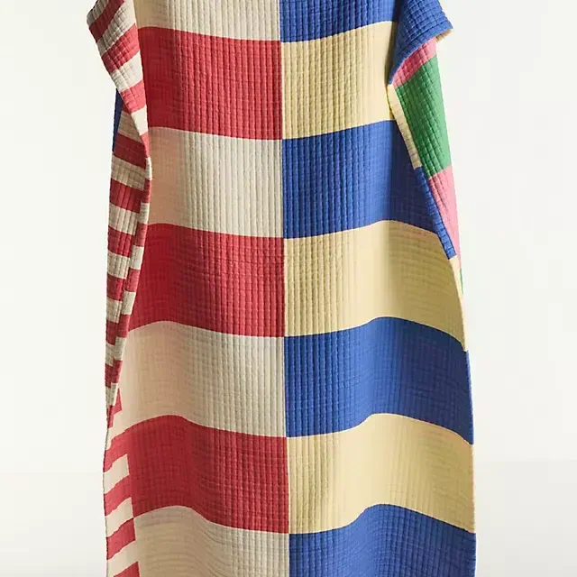 Damson Madder Cotton Printed Throw