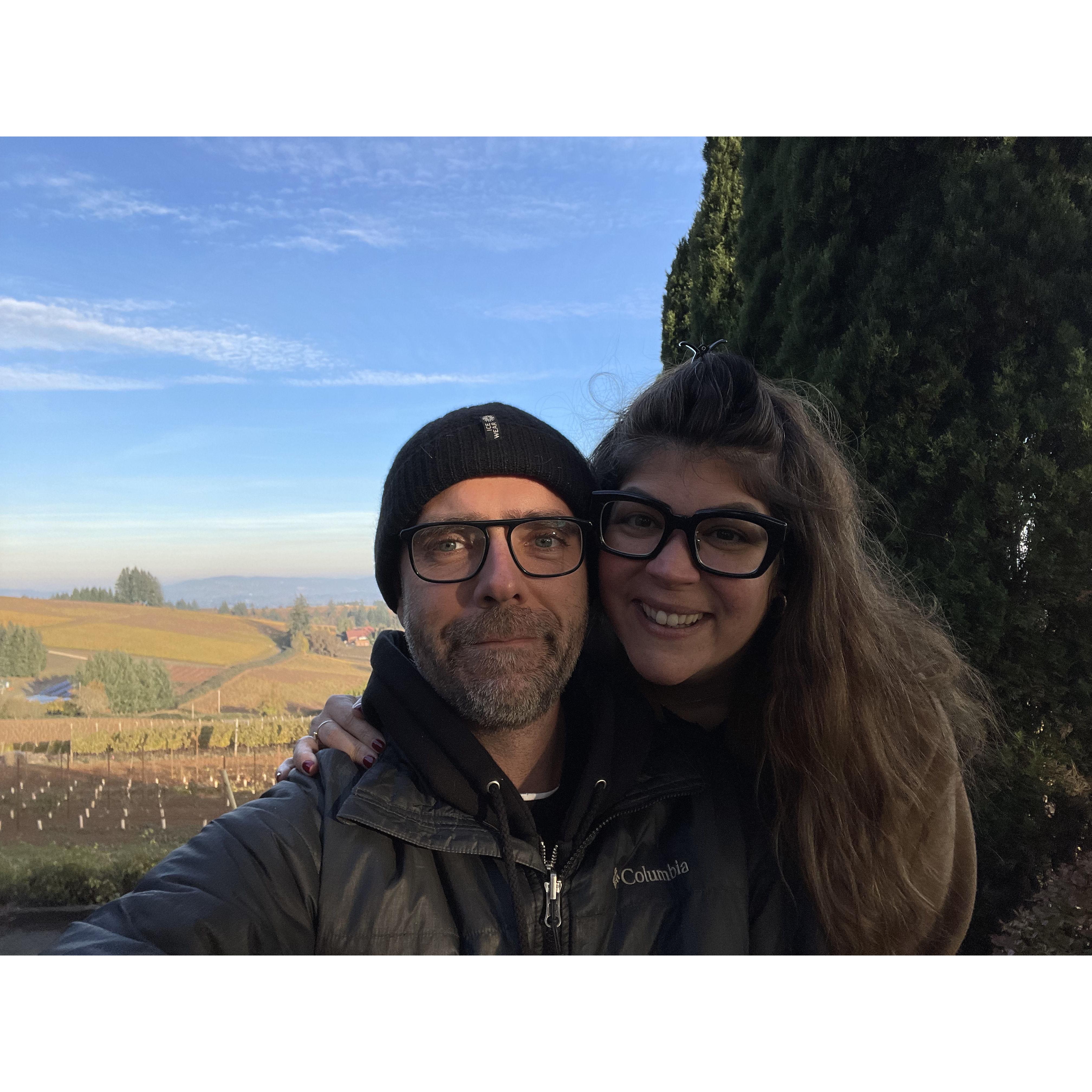 Wine tasting in the Dundee Hills AVA, Willamette Valley