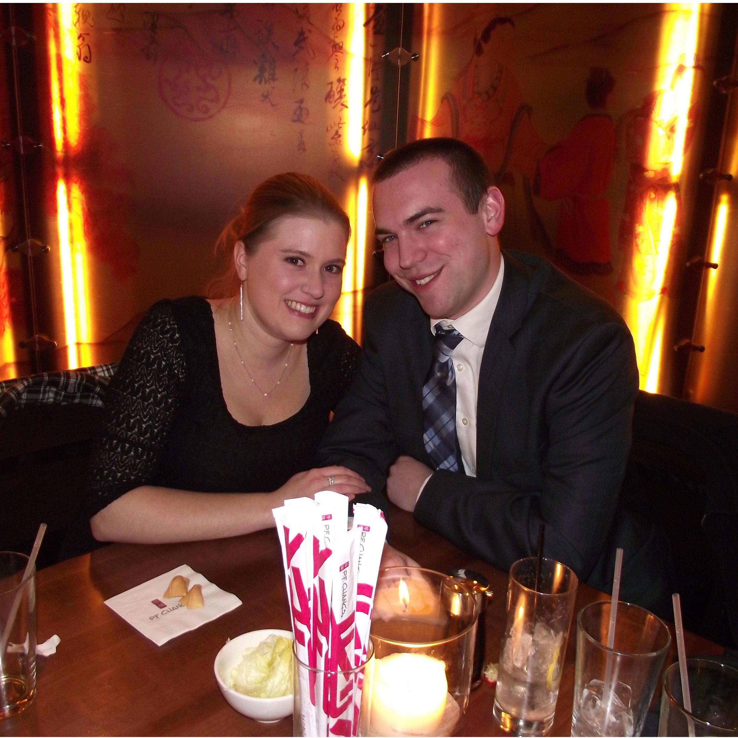 P.F. Chang's, our favorite "fancy place."
February 2016