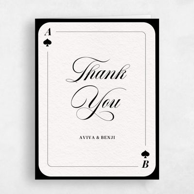 Yellow Wedding Thank You - Hearts Classic