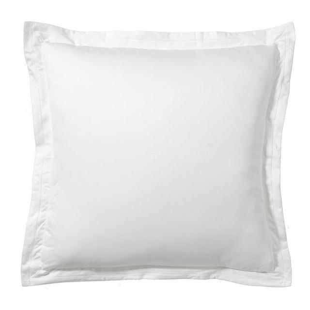 700-Thread-Count Sateen Sham, Euro, White