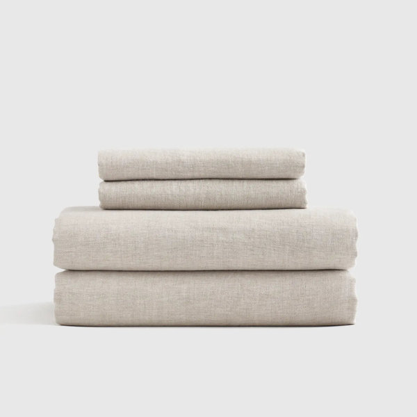 European Linen Sheet Set - King in natural chambray