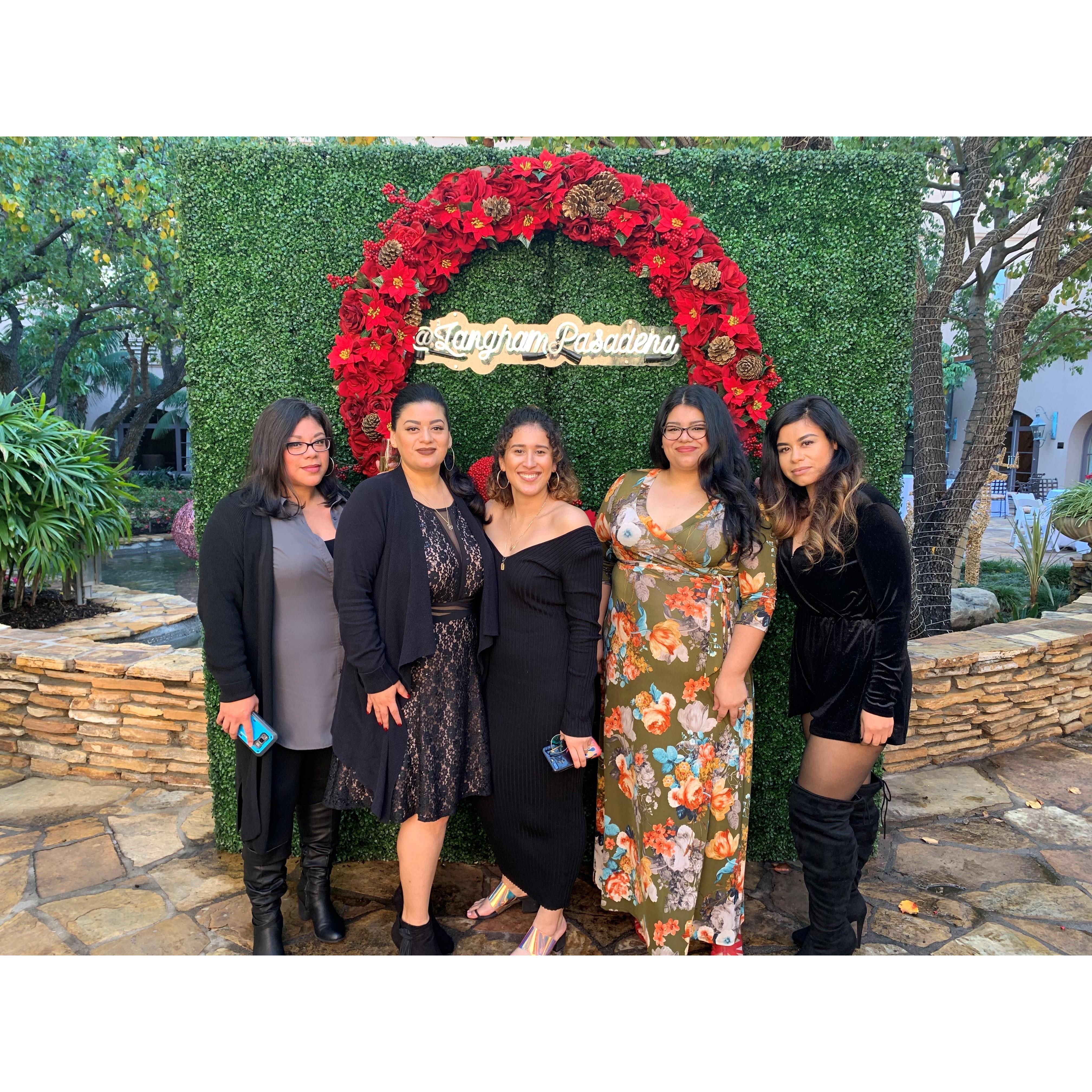Work Christmas Party with all of Gabriel's aunties and Mom :)