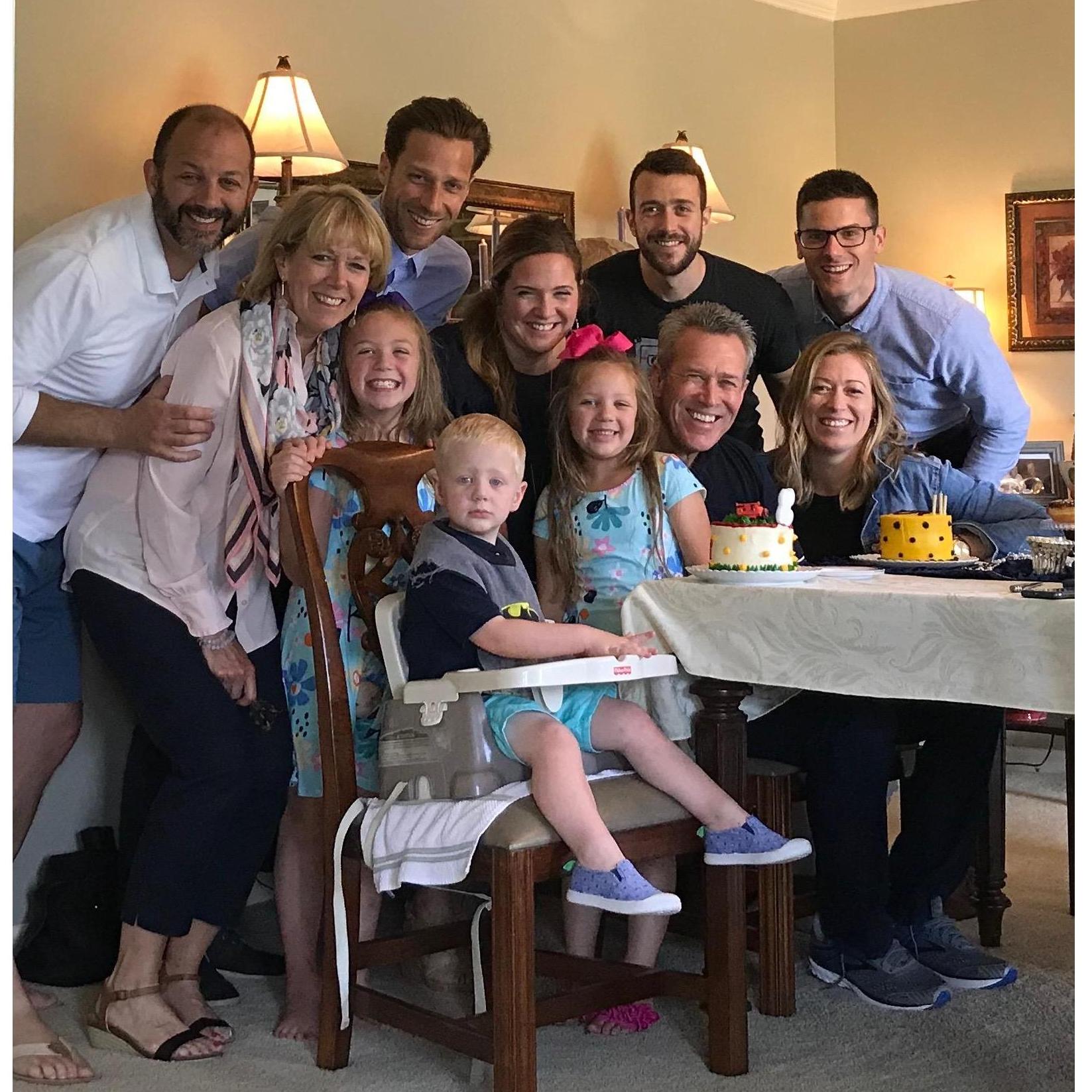 Celebrating June birthdays (Joe, Logan, Griffin) with the Duffy crew!