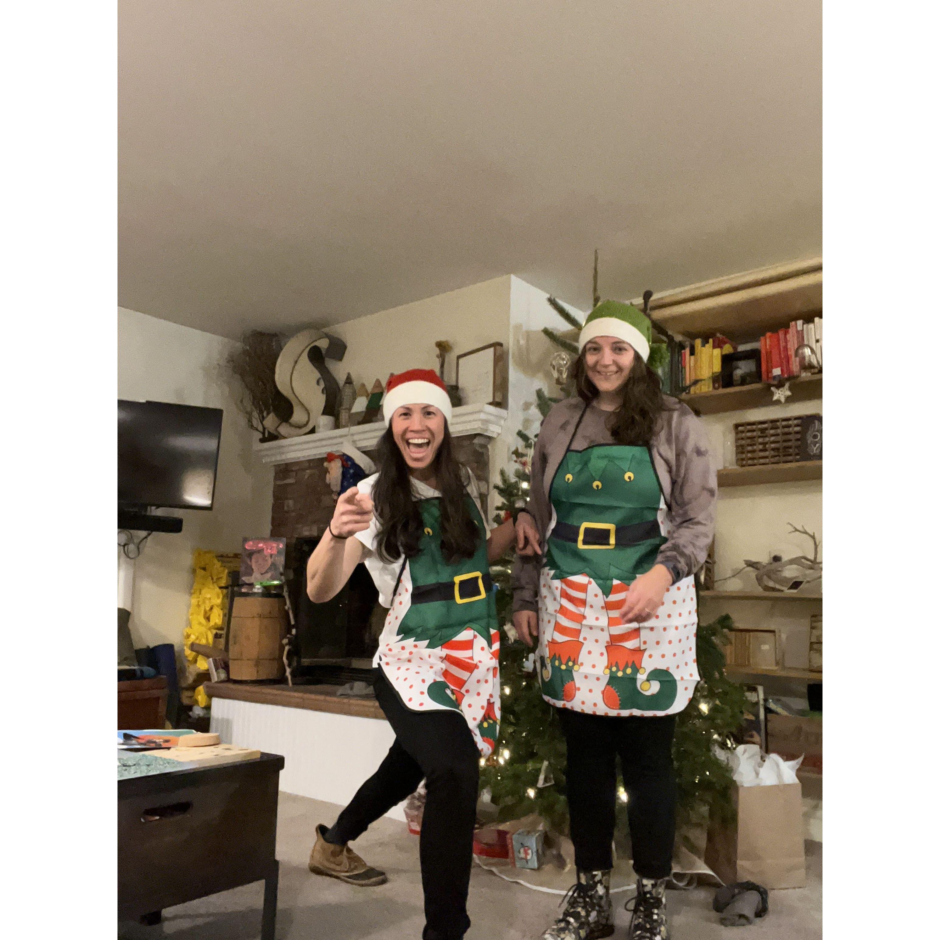 Liz's first step into elf costumes