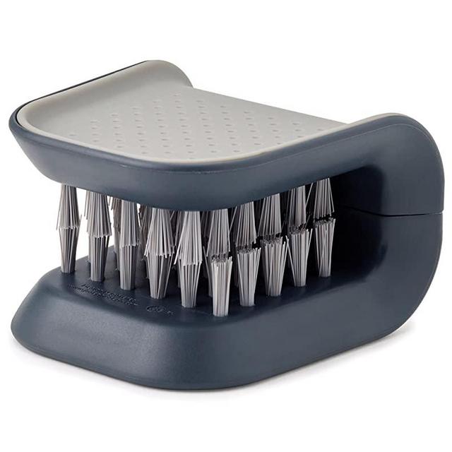 Joseph Joseph 85106 BladeBrush Knife and Cutlery Cleaner Brush Bristle Scrub Kitchen Washing Non-Slip, One Size, Gray