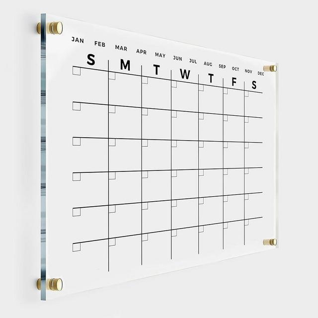 Premium Acrylic Wall Calendar - Reusable Board for Office and Home - Dry Erase Board - Large Glass Calendar for Wall (28x20" (BestSeller))