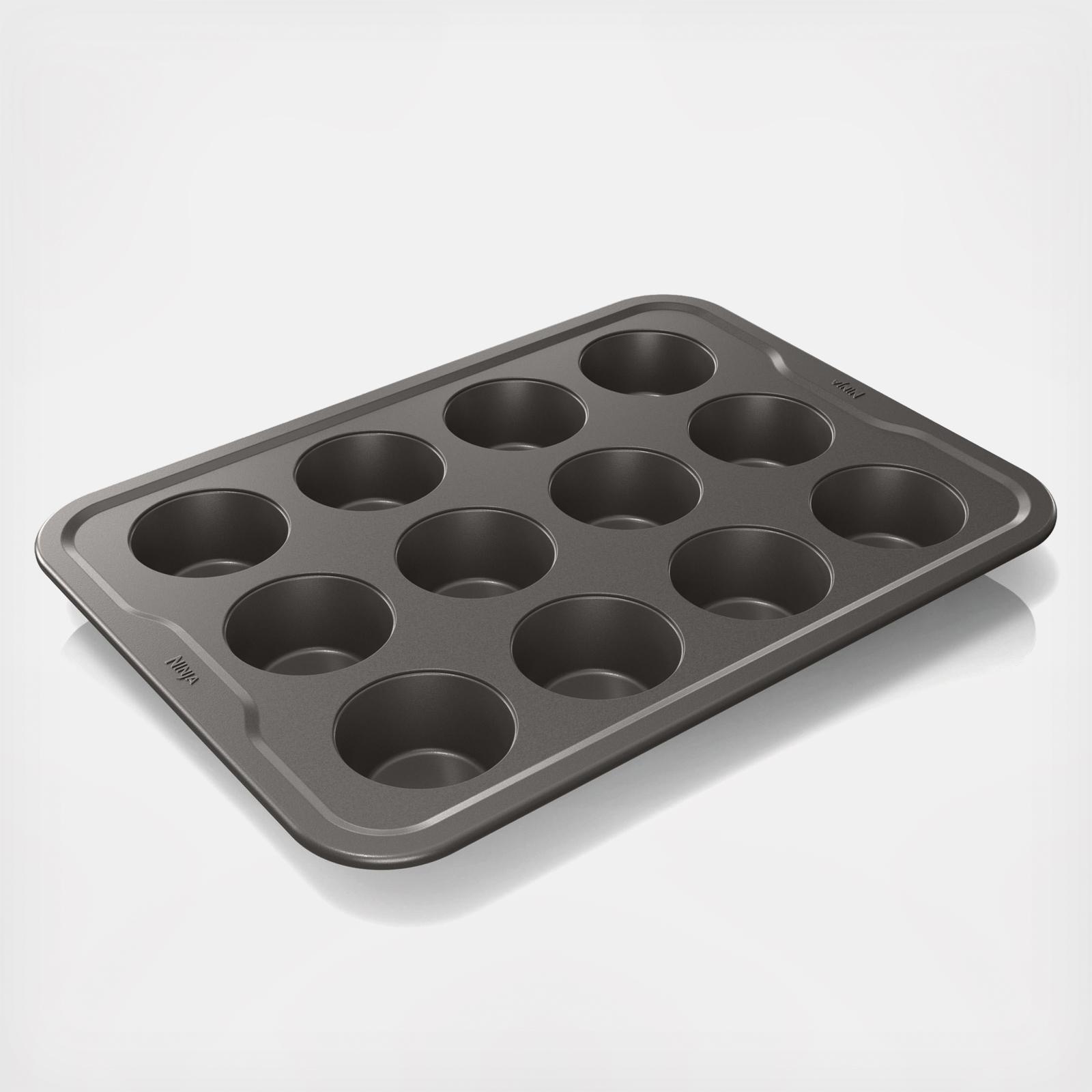 Premium Non-Stick Baking Pans Set of 4 - Includes Baking Sheet, 12 Cup Muffin Tin, Square Pan and Round Cake Pan - BPA Free, Heavy Duty, Made W