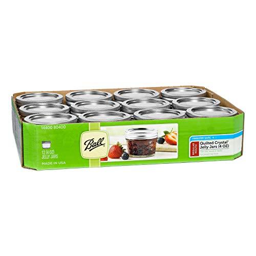 Ball4-Ounce Quilted Crystal Jelly Regular Mouth Jars with Lids and Bands, Set of 12 Pack of 2