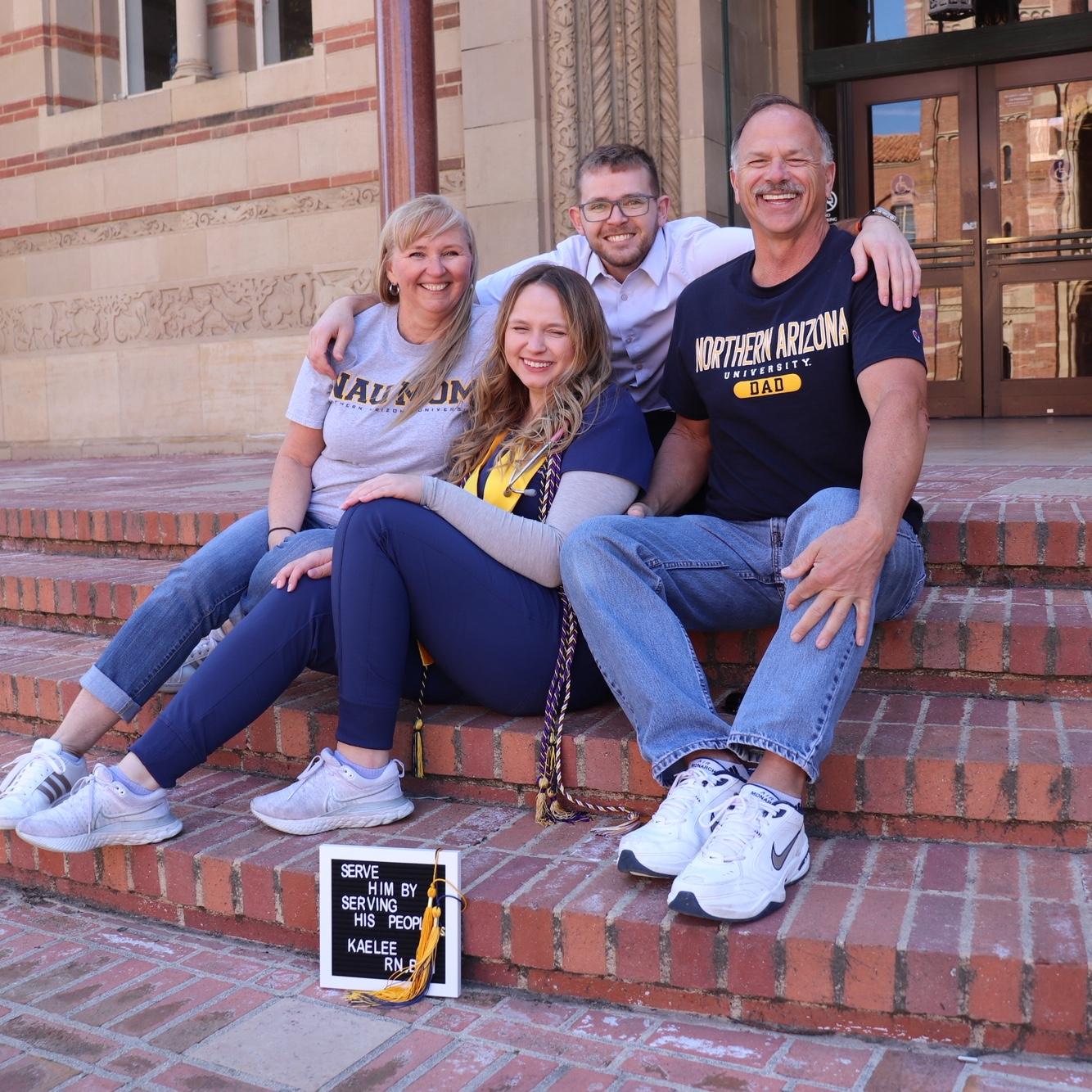 Graduation photos together with Kaelee’s parents.