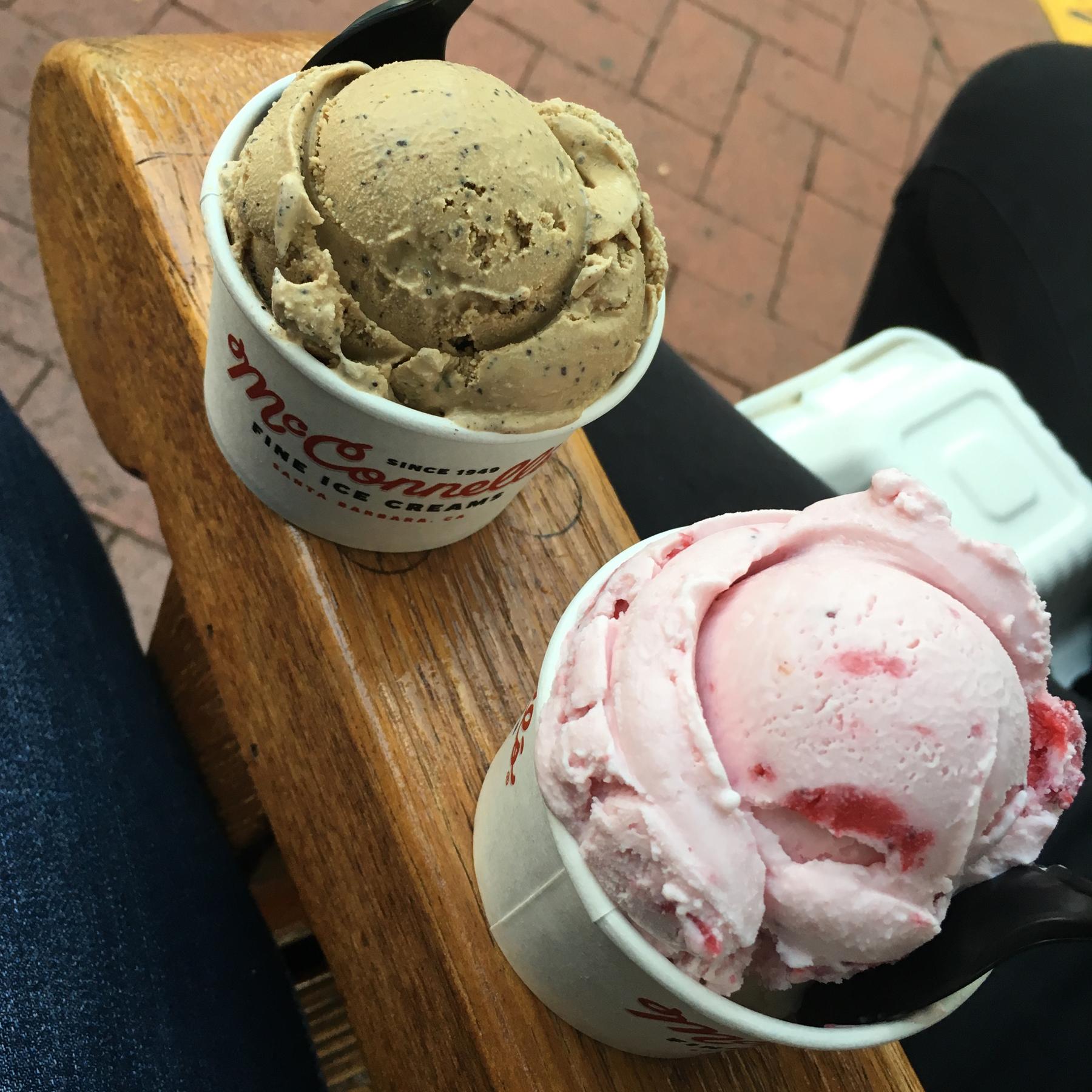 many scoops of italian gelato on our honeymoon