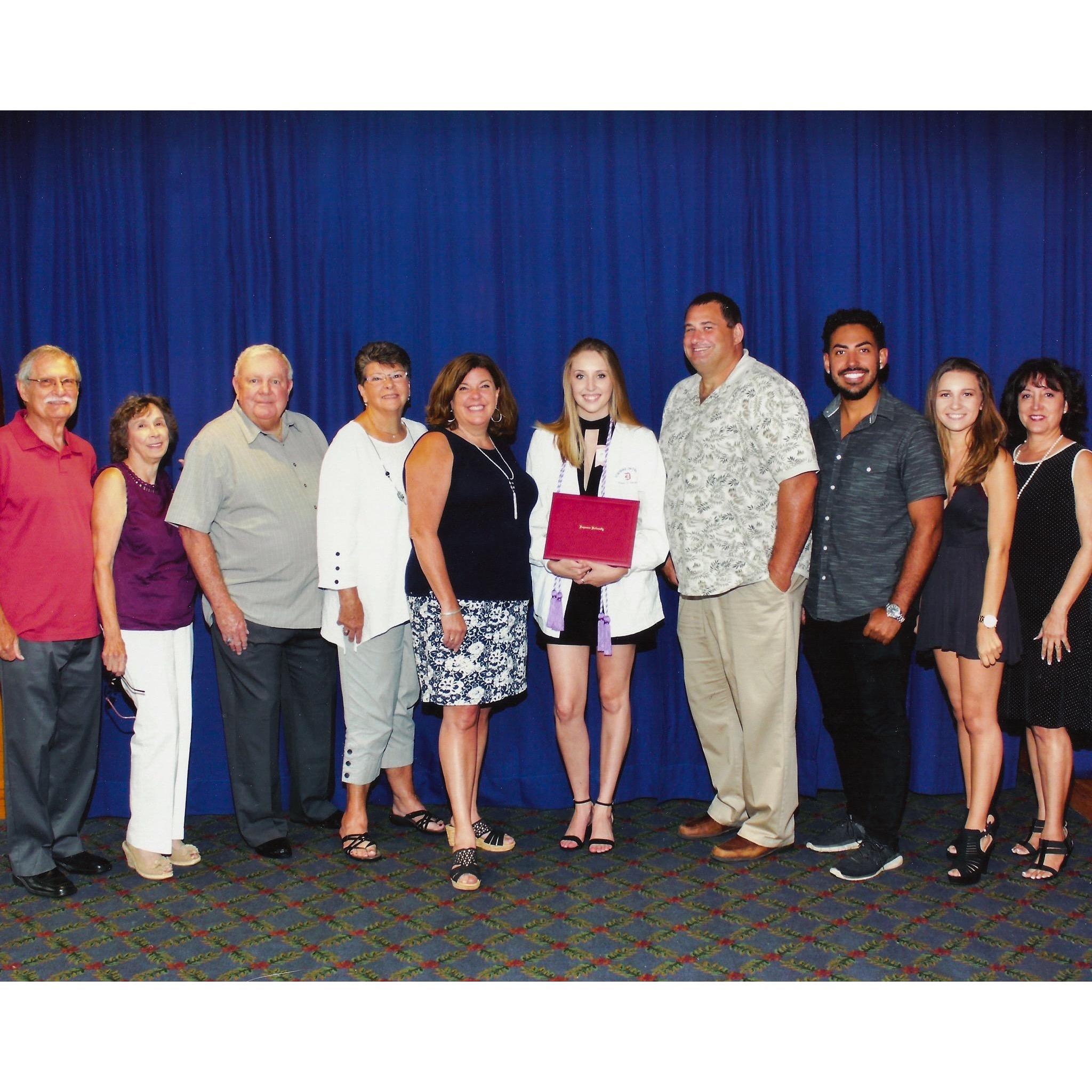Kelsey's Nursing School Graduation. Everyone came to celebrate! August, 2017