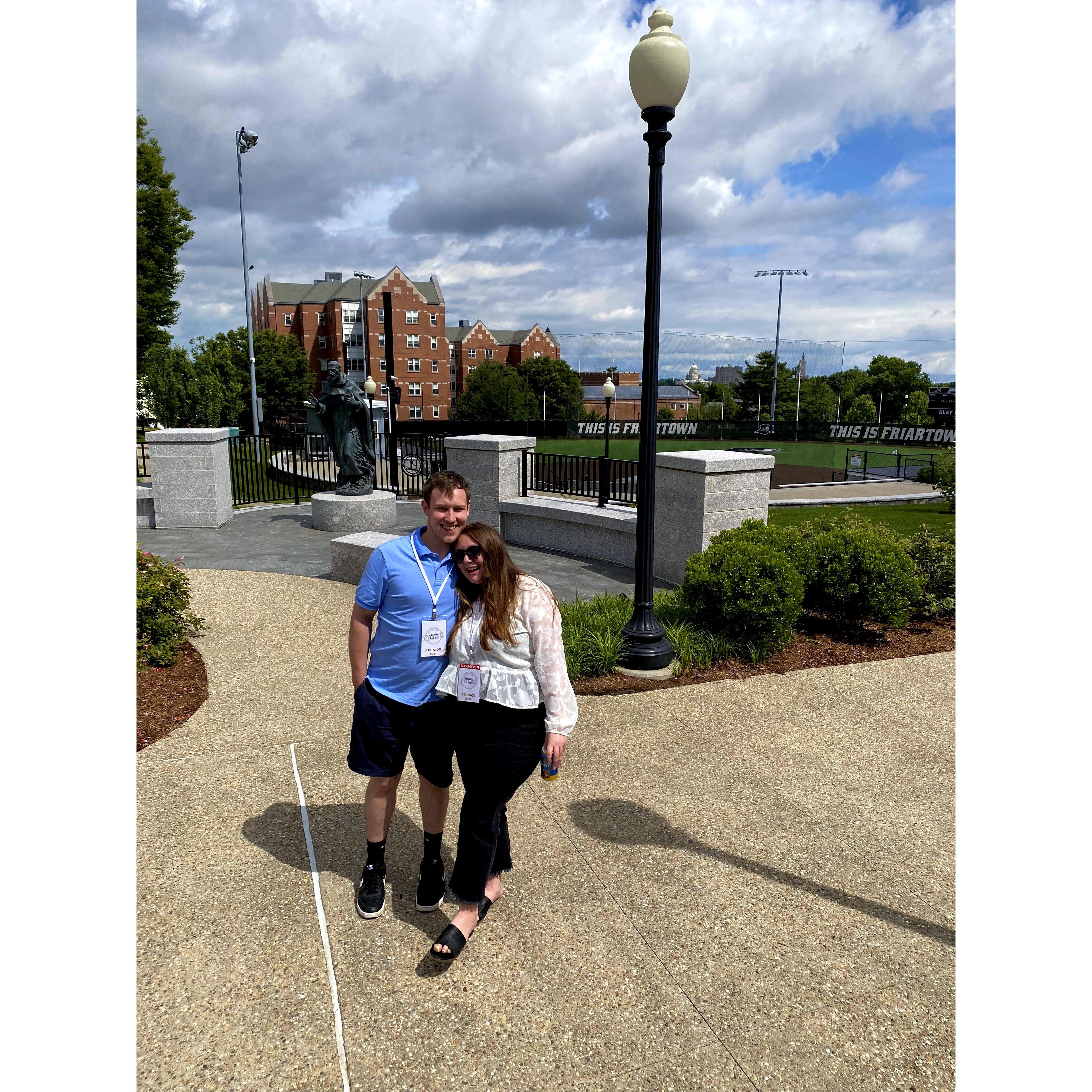 June 2021 - Tori's 5-year Providence College reunion (we love our honorary Friar, Connor)