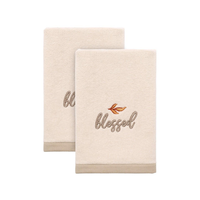 Avanti Grateful Patch Harvest 2-Pc. Fingertip Towel Set, 18" x 12"