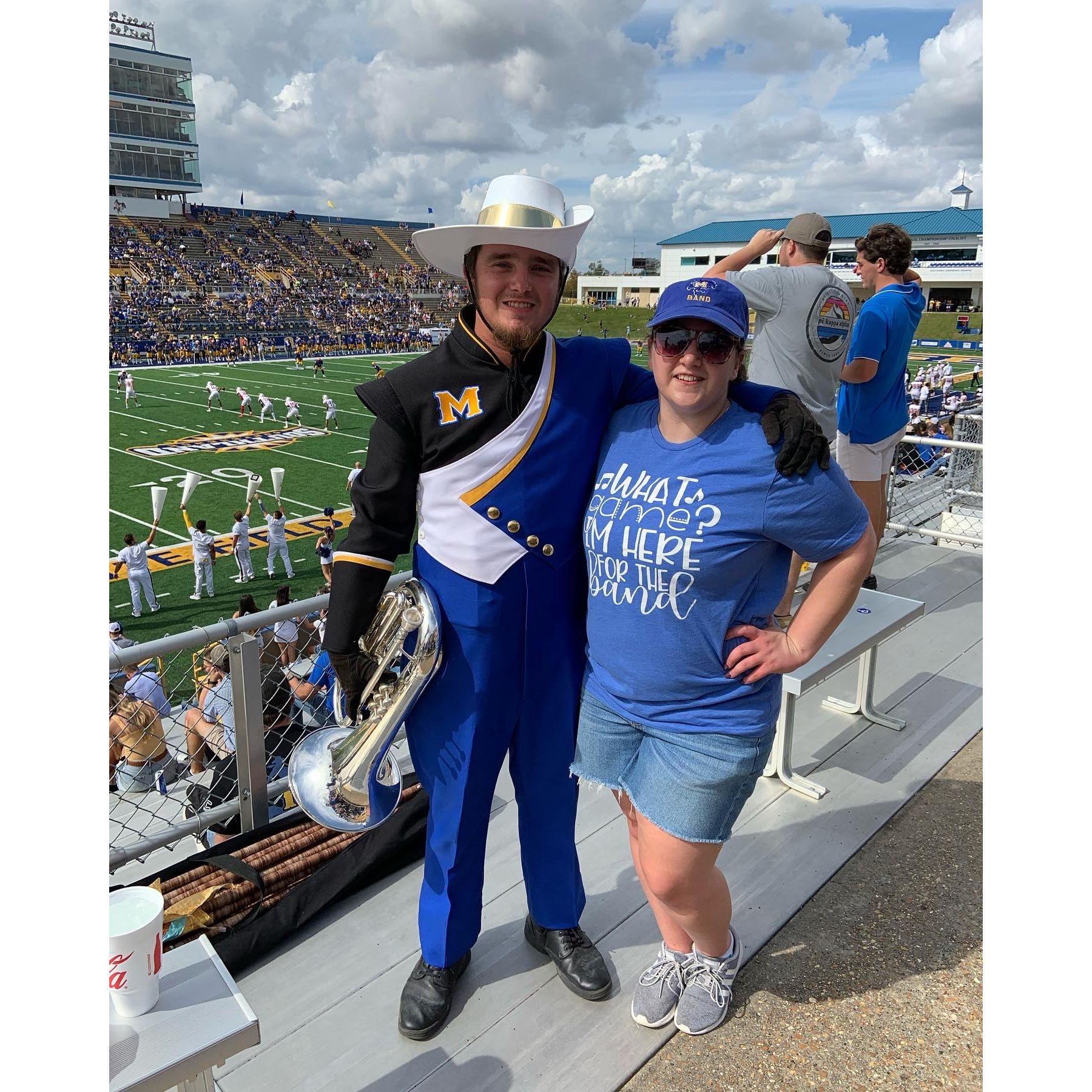 Amy supporting her favorite band nerd