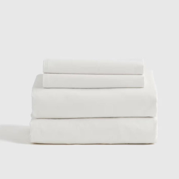 Quince: Organic Brushed Cotton Sheet Set in White & Queen
