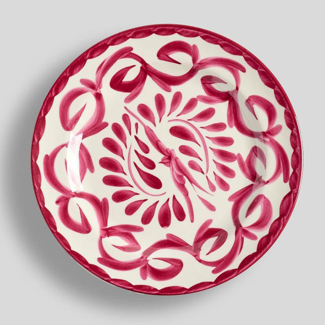 Puebla Outdoor Melamine Salad Plates, Set of 4 - Pink