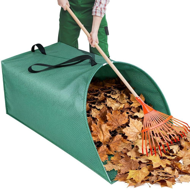 60 Gallon Leaf Collector,Collapsible Lawn & Leaf Bag,Heavy Leaves Pick up Tool Reusable Yard Waste Bags,Large Yard Dustpan Type Garden Bag for Leaves,Debris,Grass,Clippings,Lawn Trash