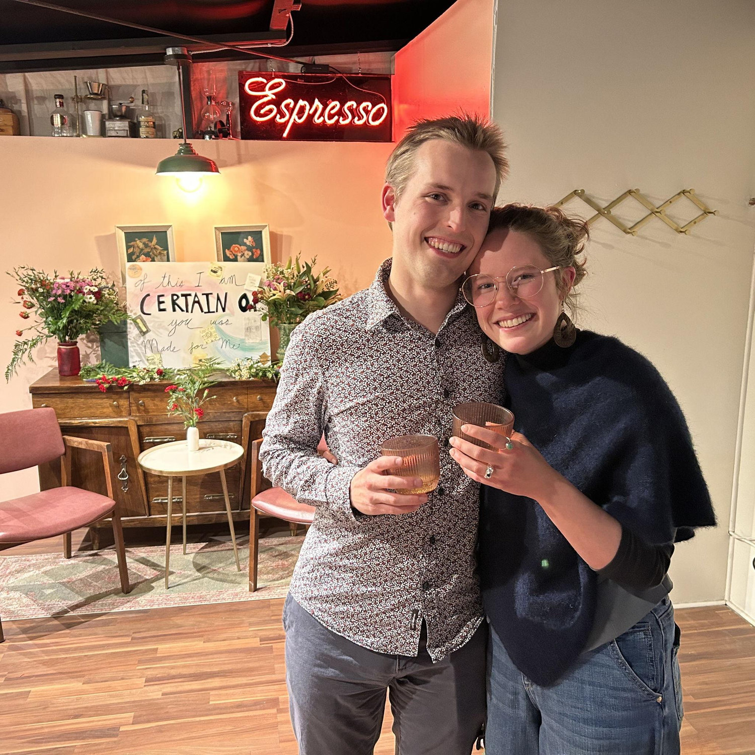 Surprise engagement at the Bindle Roastery
