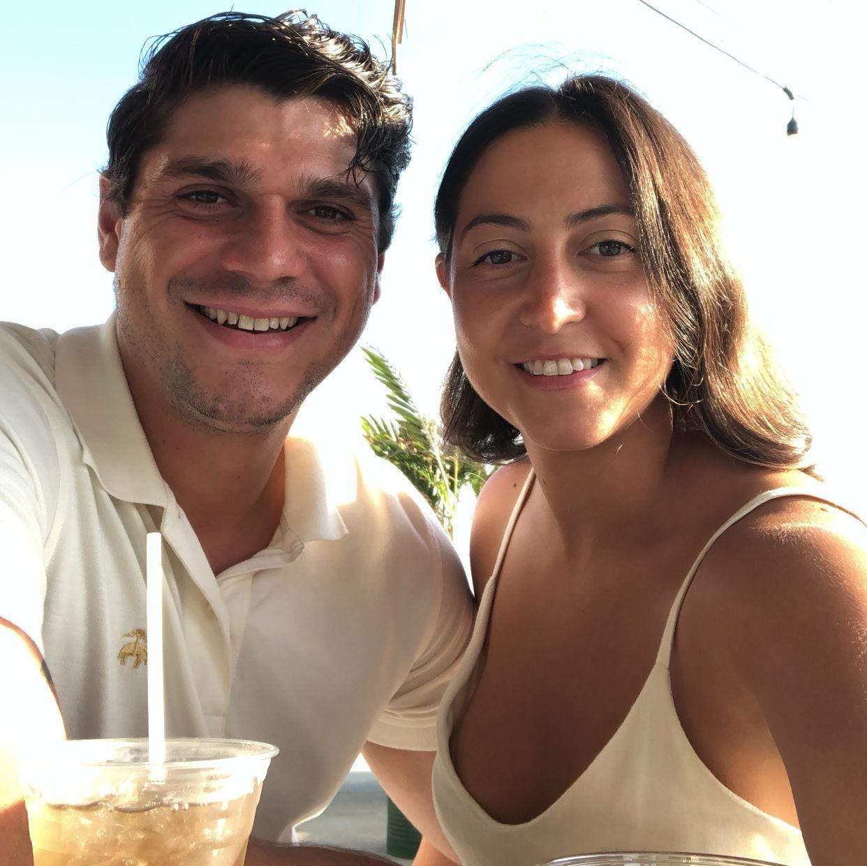 A drink before our Engagement Photo Shoot