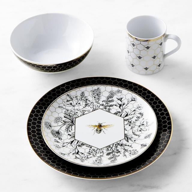 Honeycomb Bee 16-Piece Dinnerware Set