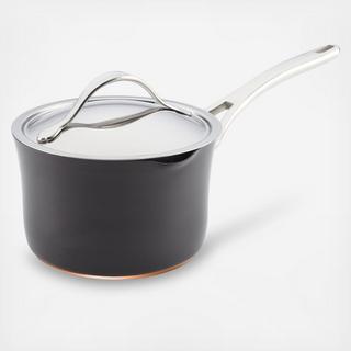 Nouvelle Copper Hard Anodized Covered Straining Saucepan