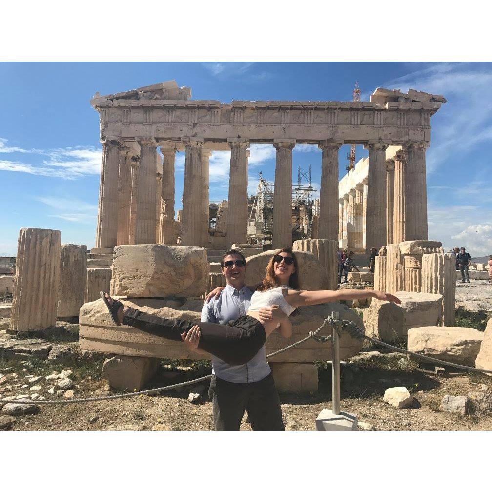 Opa! We made it to the Parthenon in Athens, Greece.