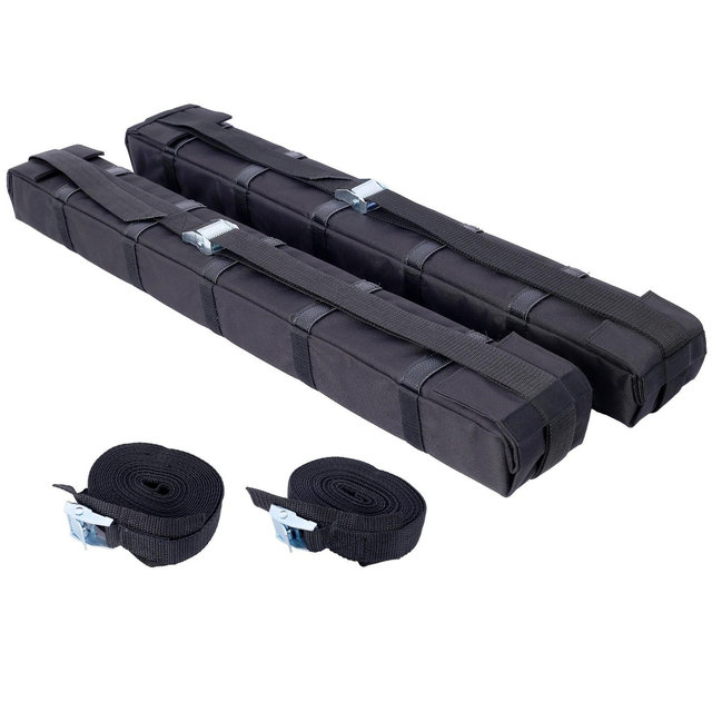 Kayak Roof Rack Pads, Kayak Carrier With Tie Down Straps, Universal Car Soft Roof Rack, Quick Loop Strap And Storage Bag For Canoe, Surfboard, SUP