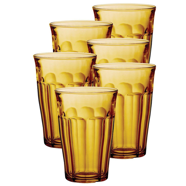 Duralex Picardie Amber Tumbler Highball - 12 1/8 Oz. - Set Of 6